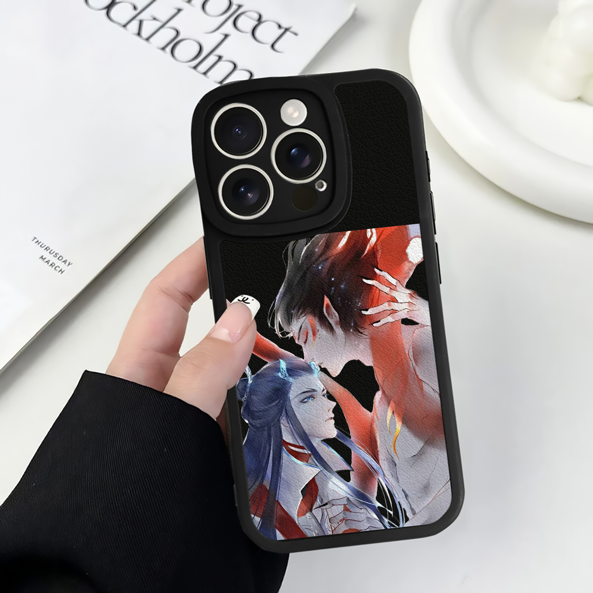 （画像用） Ne Zha 2 ナタ 魔童の大暴れ 【iPhone 16シリーズ対応】シリコンスマホケース（レザー調） 材質：シリコン